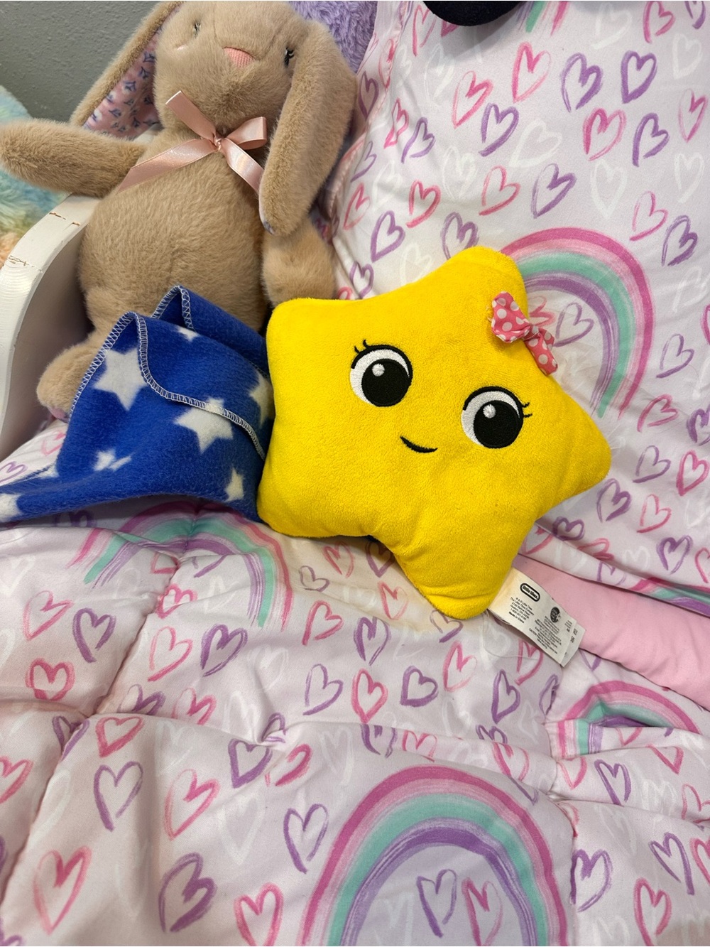 Little tikes twinkle Yellow Star Plush Pillow Toy for Kids - Cute Smiling Star